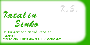katalin sinko business card