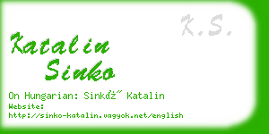 katalin sinko business card